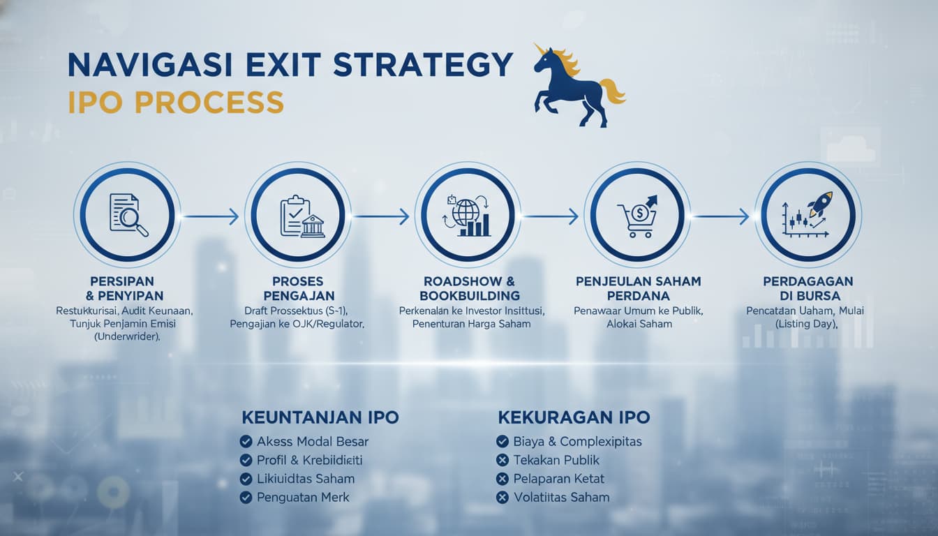 Navigasi Exit Strategy: Kapan Unicorn Harus IPO atau Memilih Akuisisi?